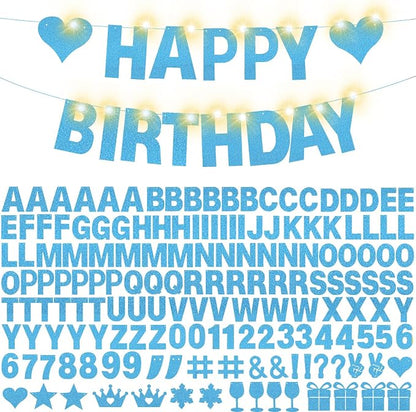 167Pcs DIY Glitter Customizable Banner Kit Custom Banner DIY Personalized Happy by WELITTCON
