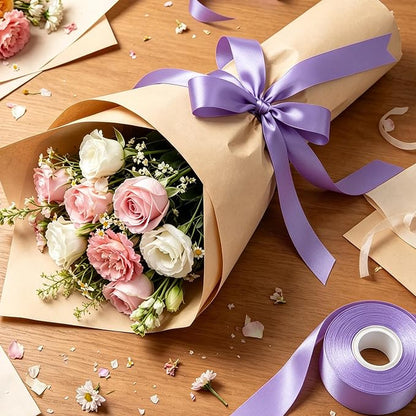 1In 30Yards Violet Satin Ribbon - Image 8