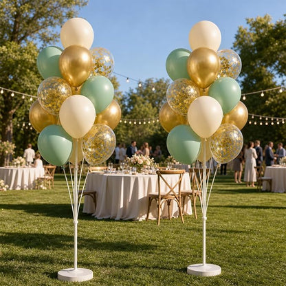 Sage Green Gold Balloon Column Stand Kit - Image 7
