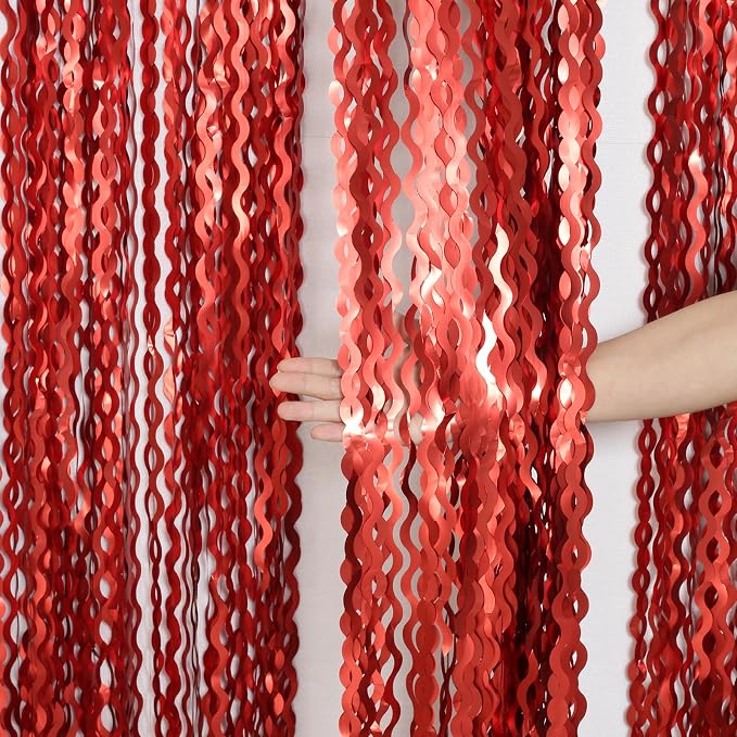 4 Pack Red Streamers Party Decorations - Image 6