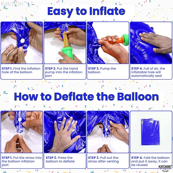 KatchOn Navy Blue Number 5 Balloon 40 Inch | 5th Birthday Decorations - Image 3