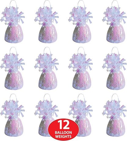 Beistle 50804-OP Opalescent Metallic Wrapped Balloon Weights, 6 Ounces - Image 4