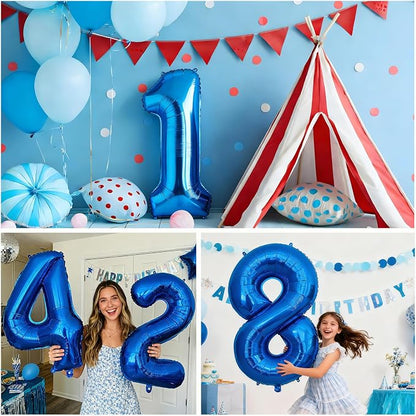 40 Inch Navy Blue 8 Balloon for 8th Birthday Party, Helium Giant Foil Number 8 - Image 7