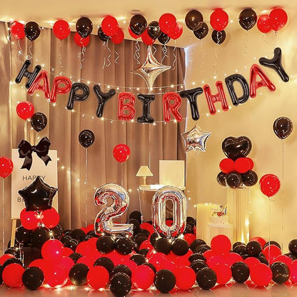 CANREVEL Happy Birthday Banner Decorations + Sign Balloons, - Image 4