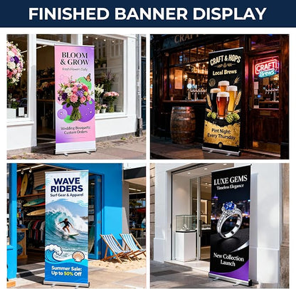 Custom Retractable Banner with Stand, Personalized Roll Up Banner, Full Color - Image 6