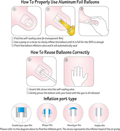 40 In Matte Pink Number Balloons Helium Foil Mylar Balloon Party Digital 90 | - Image 3
