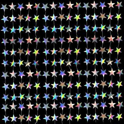 Iridescent Star Garland Party Decorations - Image 3