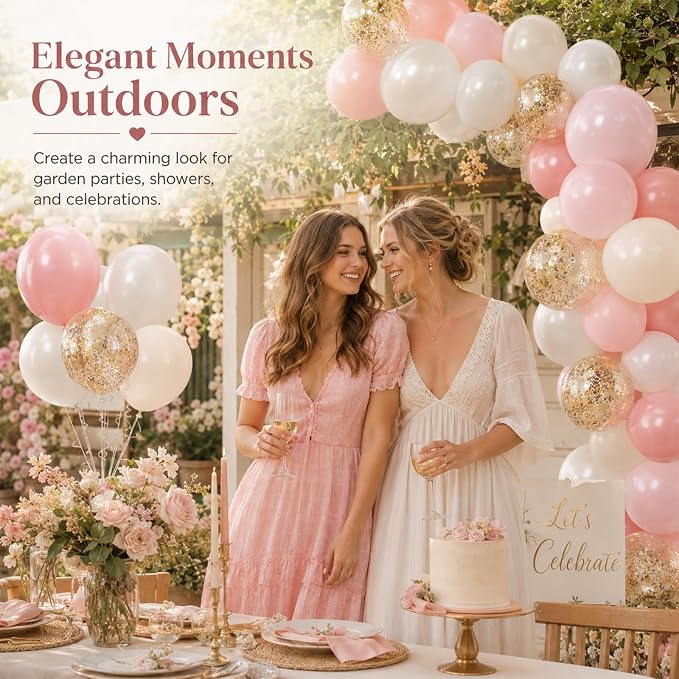 Biapian Pink And Gold Balloons - Image 6