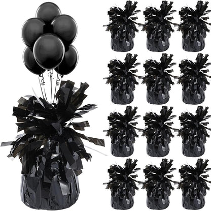 12 Pcs Balloon Weights Black Metallic Anchor Balloon Holder by Unknown