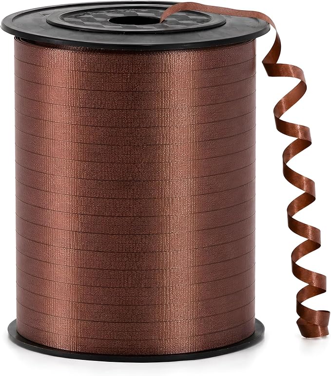 BEISHIDA 500 Yards Matte Coffee Curling Crimped Ribbon Balloon String Ribbons by Beishida