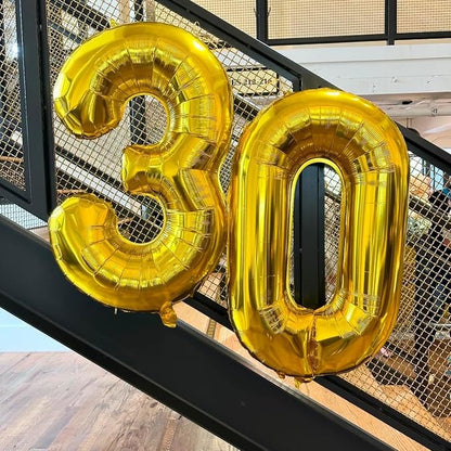 Numbers 27 Balloon 40Inch Gold Balloons - Image 2