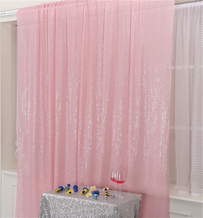 Eternal Beauty Pink 3mm Sequin Backdrop 5x7 Ft - Image 4