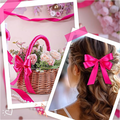 woric Hot Pink Ribbon 1 Inch 50 Yards - Image 3