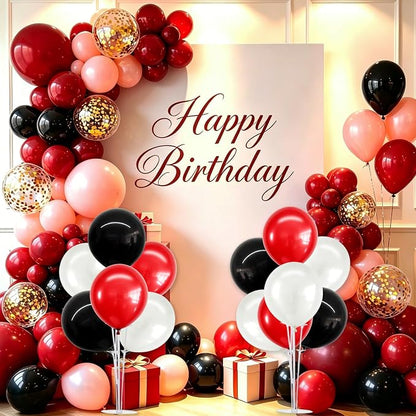 TONIFUL 4 Set Black Red White Balloon Stand Balloon Centerpieces - Image 6