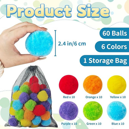 60 Pcs Reusable Water Balloons, Soft Splash Balls - Image 2