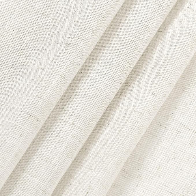 Cream Linen Curtains 62 Inch Length - Image 7
