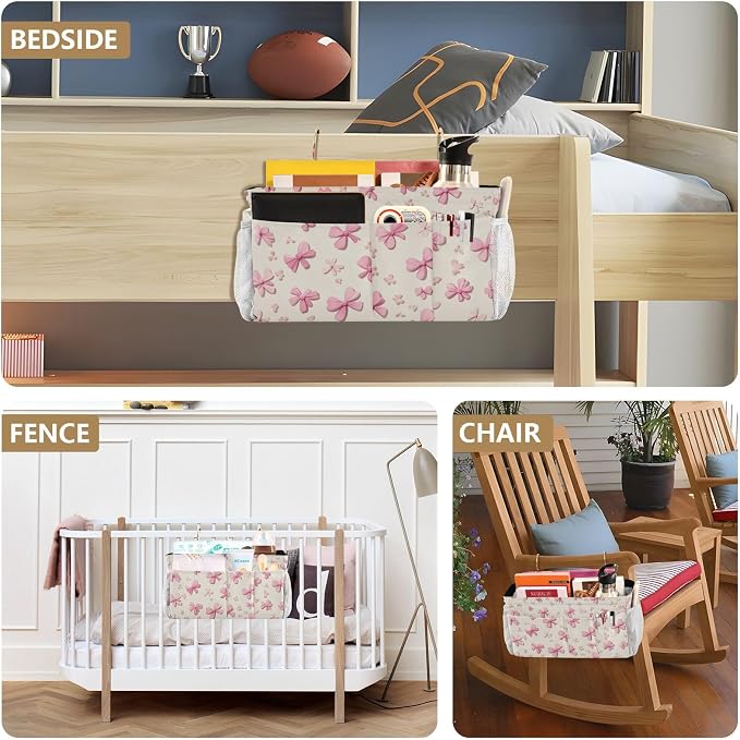 Bedside Caddy Hanging Bunk Bed Caddy Bed Organizer Hanging Pocket - Image 8