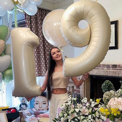 Biapian 40 Inch Cream Number 15 Balloon, 15th Birthday Balloons, Big Digital 15 - Image 4