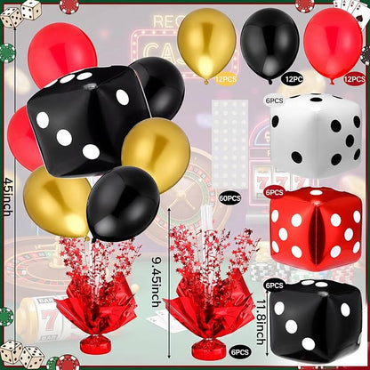 Civaner Casino Party Balloons Stand Kit 6 Sets, and Yellow - Image 3