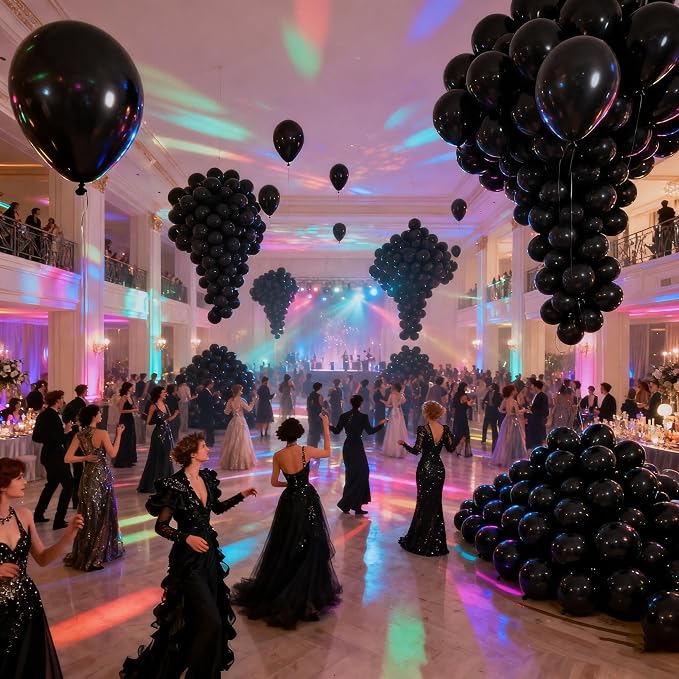 160pcs Black Balloons 12 Inch Matte Latex Balloons - Image 5