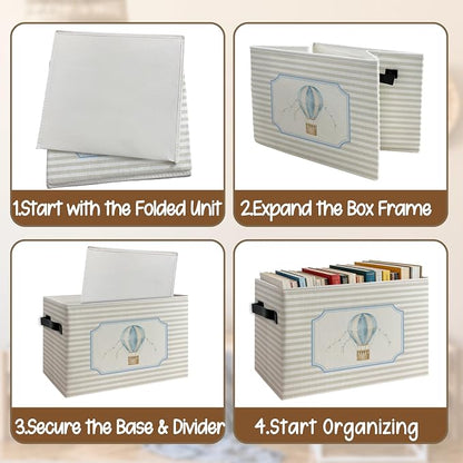 Hot Air Balloon Nursery Foldable Storage Bins Box - Image 4