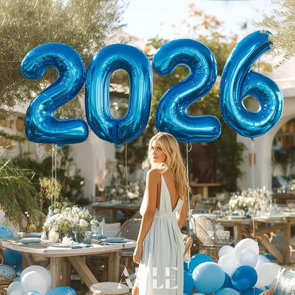AULE 40 Inch 3 Blue Balloon Number Foil 0-9 Birthday Big Numbers | Birthday - Image 4