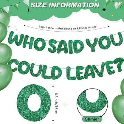 Fulmoon Pre Strung Who Said You Could Leave Banner Going Away Decorations - Image 3