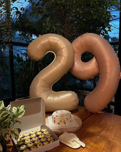 Light Brown Number 0 Balloon 40 Inch - Image 8