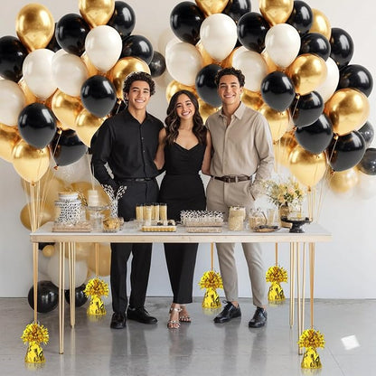 16 PCS Metallic Wrapped Balloon Weights Gold Heavy Balloon Weight - Image 9