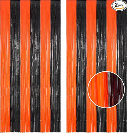 BRAVESHINE Party Foil Fringe Curtains Backdrop Halloween Decorations | by BRAVESHINE