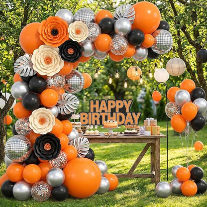 APLANET 150pcs Orange Balloons Different Sizes 18 12 10 5 Inch Burnt Orange - Image 6