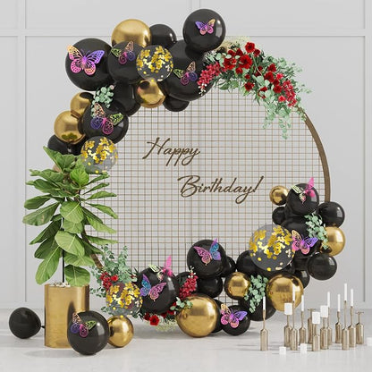 SAOROPEB 3D Butterfly Wall Decor 48 Pcs Laser Purple Butterfly Decorations | 4 - Image 4