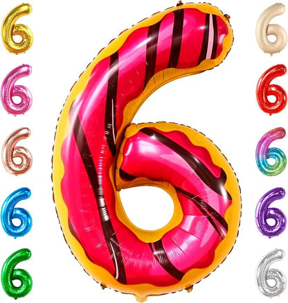 KatchOn, Giant Number 6 Donut Balloon by KatchOn