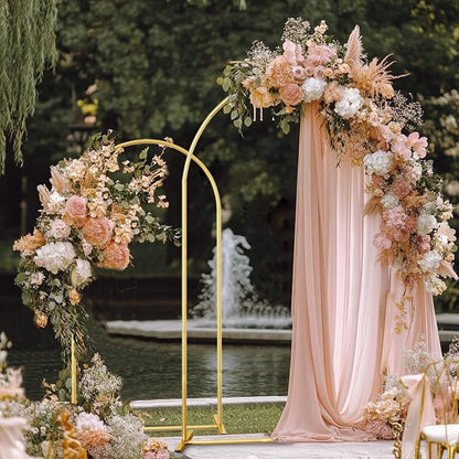 RUBFAC Wedding Arch Backdrop Stand, Metal Balloon Arch Stand | Gold Arch Stand - Image 6