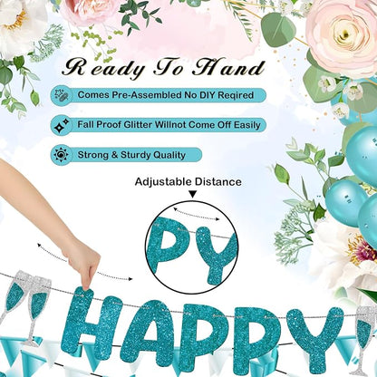 Pre Strung Happy Engagement Banner Glitter Engagement Party Decorations - Image 2