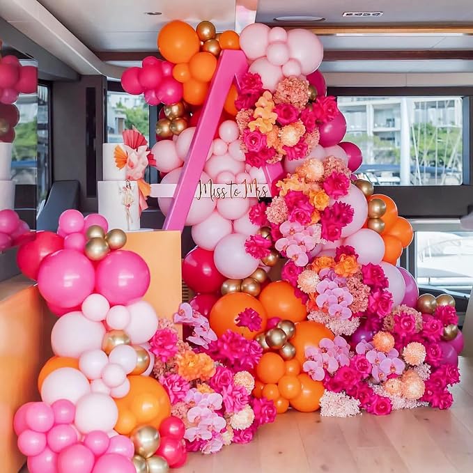 Pink and Orange Balloon Arch Kit - Image 6