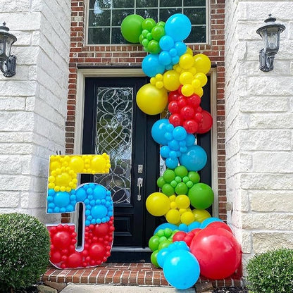 Red Yellow Blue Green Balloons Arch Kit - Image 7