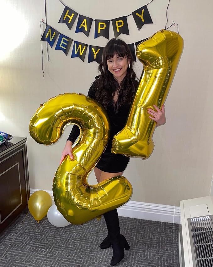 Gold Number 13 Balloon 40 Inch, 13th Birthday Party Decorations Men Women | - Image 4