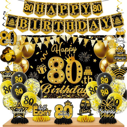 Mxdfafa 39Pcs 80th Birthday Decoration Kit by Mxdfafa
