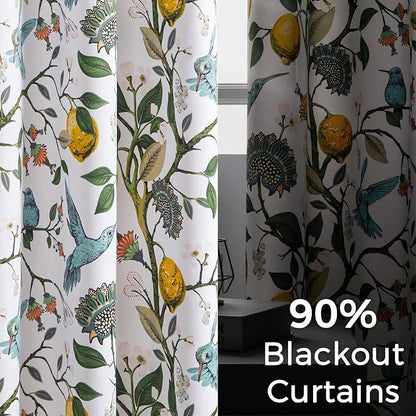 Topfinel White Pretty Pioneer Woman Blackout Curtains 63 Inches Length 2 Panels - Image 4