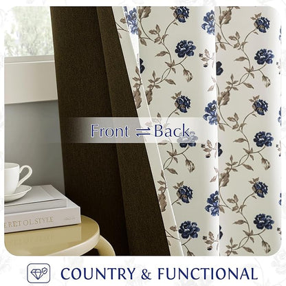 Beauoop Floral 100% Blackout Curtains - Image 3