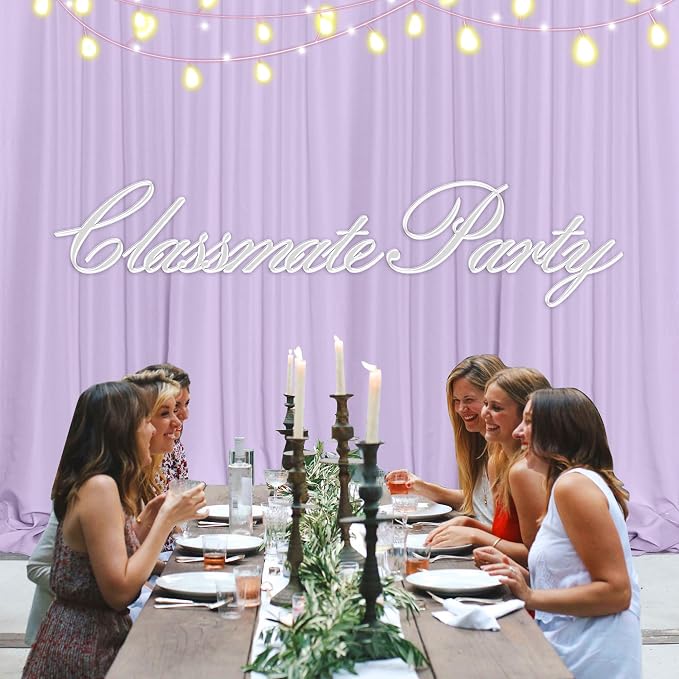 Lavender Backdrop Curtain for Parties Wedding Light Purple Background Curtains - Image 8