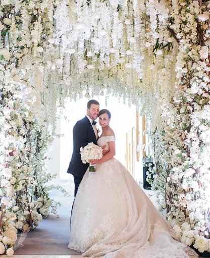 12Pcs Artificial Wisteria Flowers 3.6 Feet/Piece White Dense Artificial Fake - Image 9