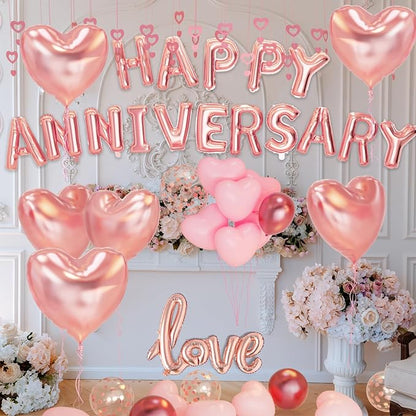 Anniversary Decorations, Happy Anniversary Balloons Banner - Image 5