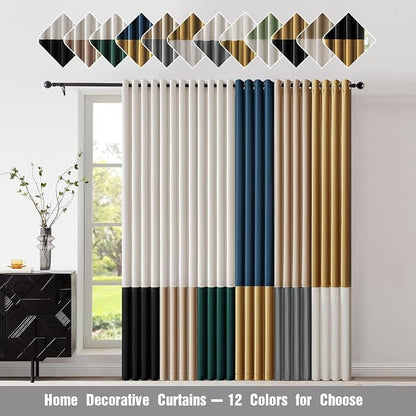 BULBUL Cream Ivory Gray 102 inches Velvet Curtains - Image 7