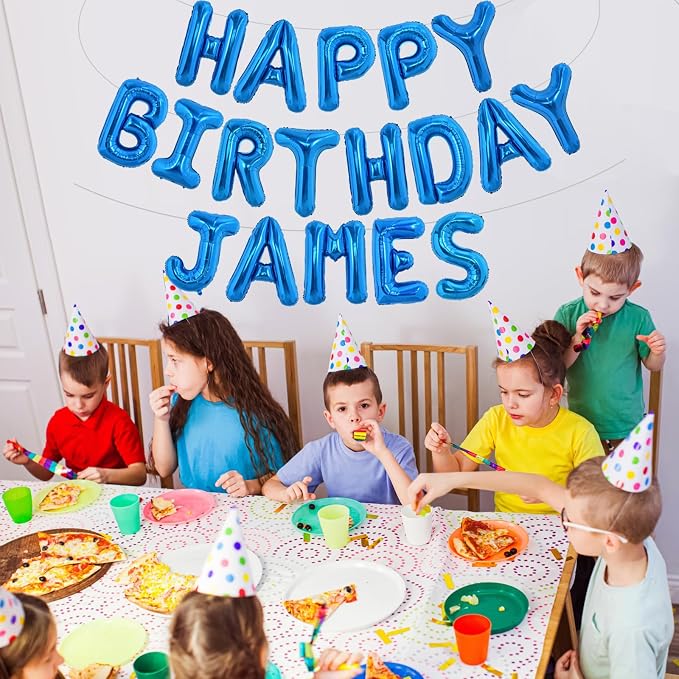 TONIFUL 65 Pcs 16 Inch Navy Blue Happy Birthday Balloons and 2 Sets A-Z Foil - Image 4