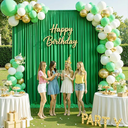 20x12 ft Green Backdrop Curtains - Image 8