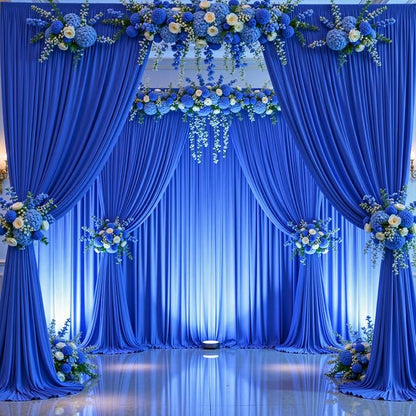 10 Panels Royal Blue Backdrop Curtains - Image 4