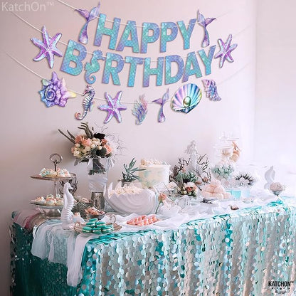 KatchOn Blue Happy Birthday Banner Backdrop 10 Feet, Birthday Decorations | - Image 6