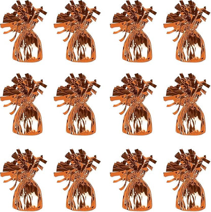 Metallic Plastic Wrapped Balloon Weights Party Decorations 12 Pcs by RoyalHouse